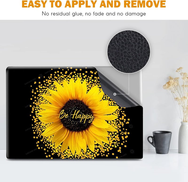 DINKY Laptop Skin Sticker Decal, 12" 13" 13.3" 14" 15" 15.4" 15.6 inch Laptop Universal Reusable Vinyl Skin Stickers Cover Art Decal Notebook PC Personalized Protector-Sunflower - Image 5
